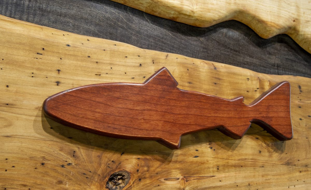 Detail of Swimming Trout Silhouette