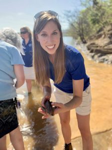 Meredith Harris with fish