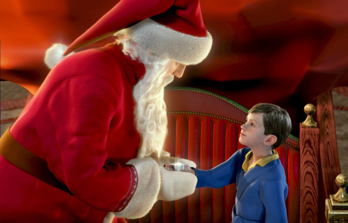 boy meeting Santa Claus
