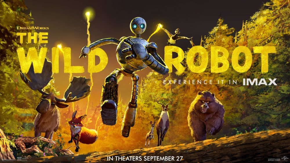 Movie poster for The Wild Robot movie coming to IMAX