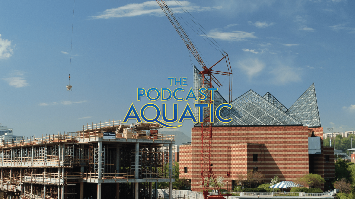 Construction of the Ocean Journey building at the Tennessee Aquarium in 2005