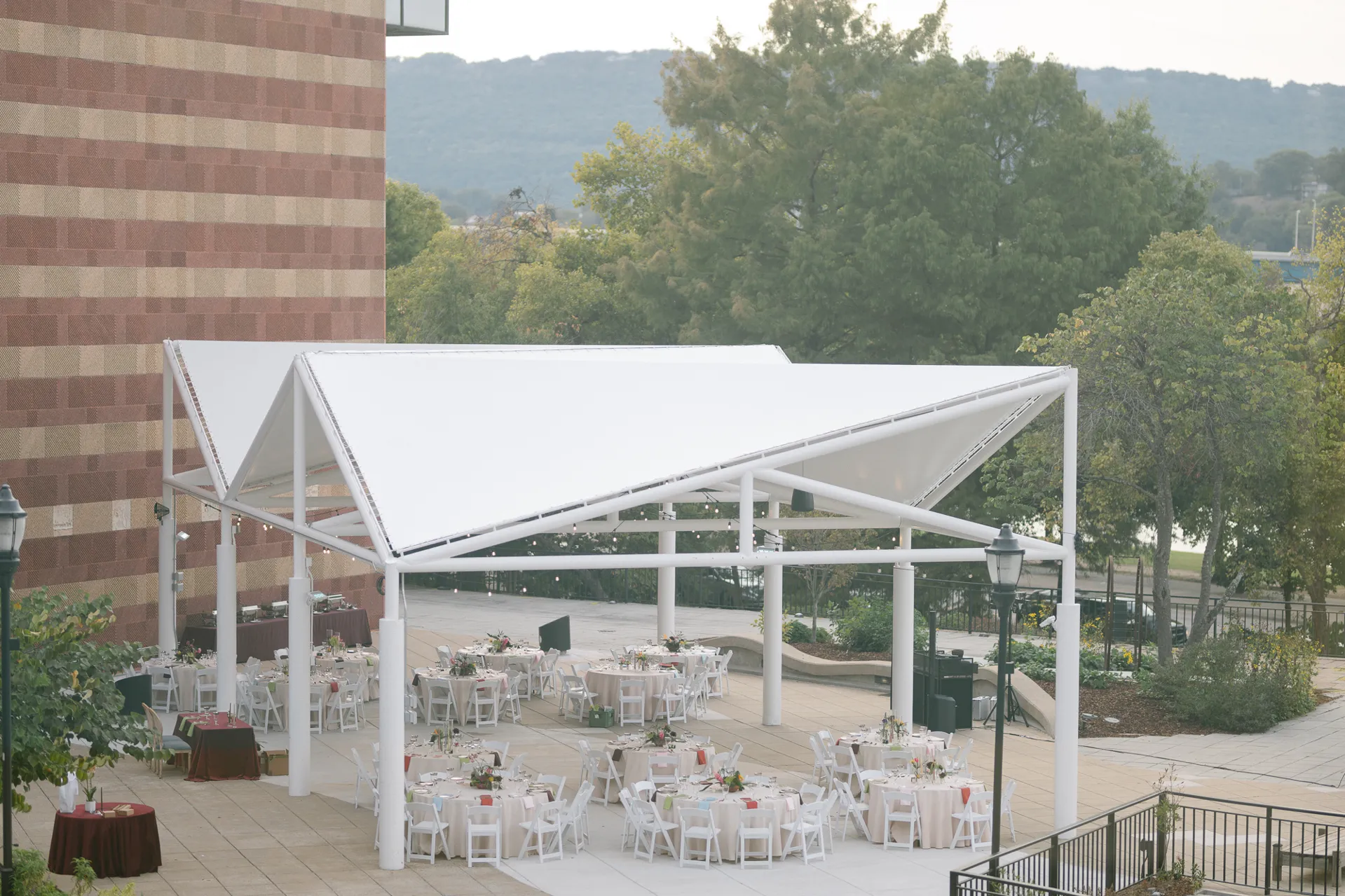 Tennessee Aquarium River Journey pavilion set up for a private event