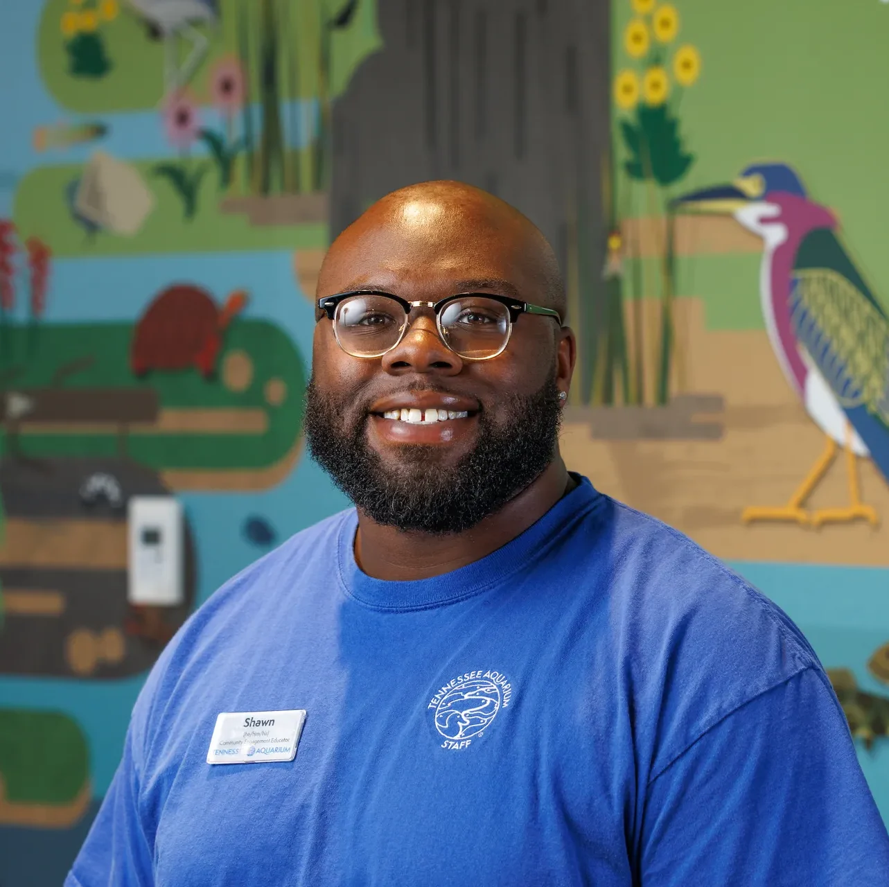 Headshot of Shawn Brim, Community Programs Coordinator at the TN Aquarium