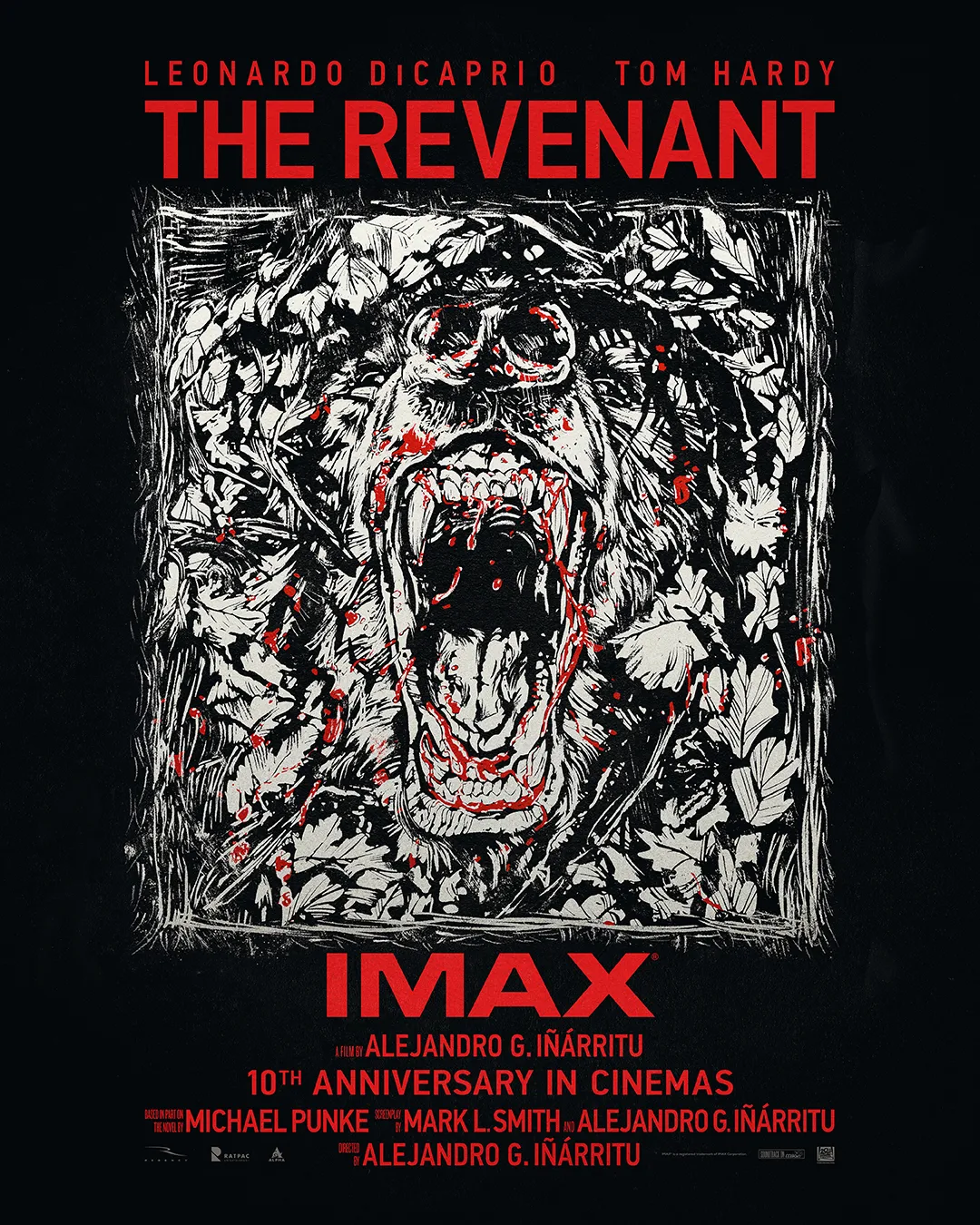 Movie poster for the Revenant, coming to IMAX on its 10th anniversary