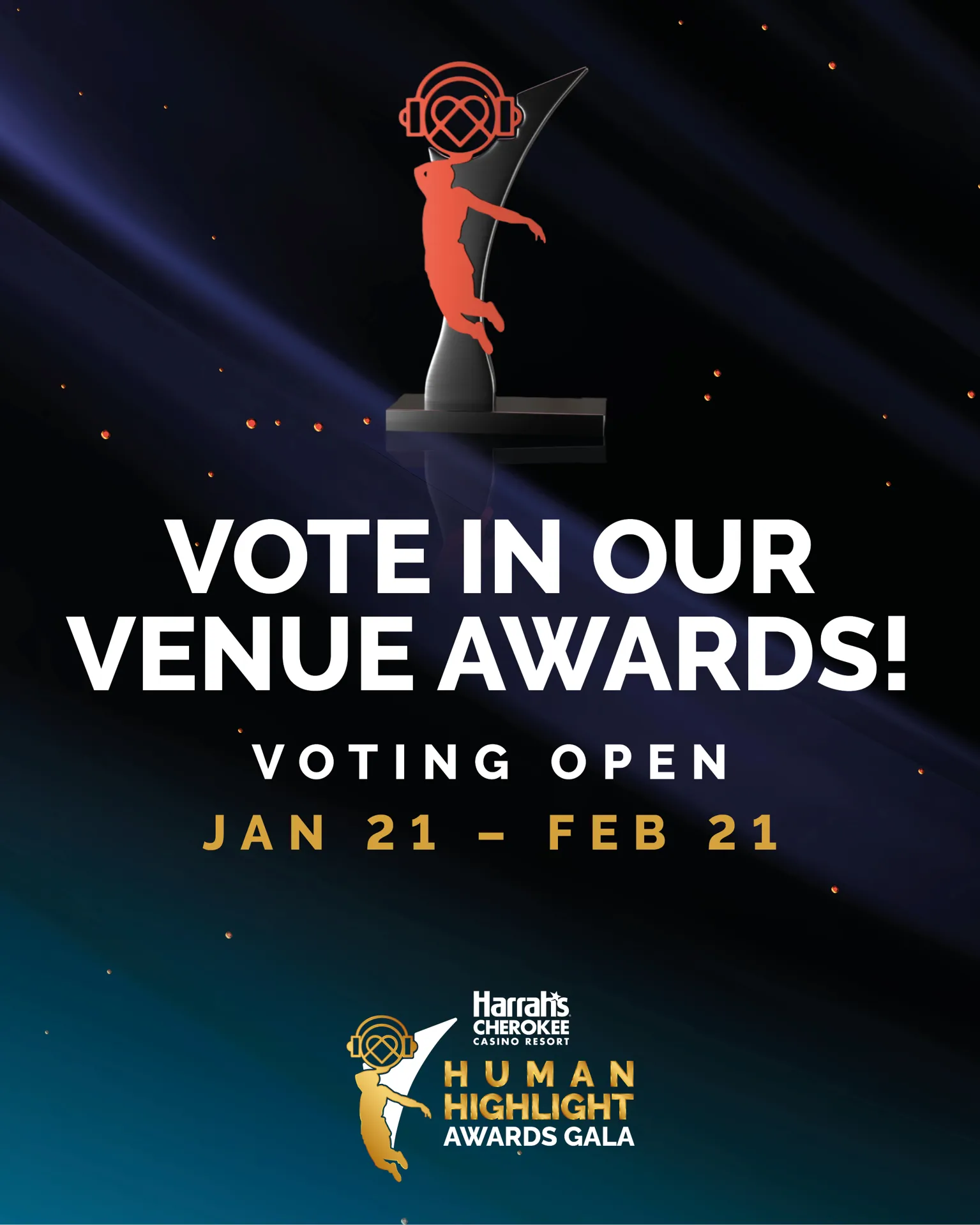 Graphic to promote voting for KultureCity Human Highlight Venue Awards for 2026