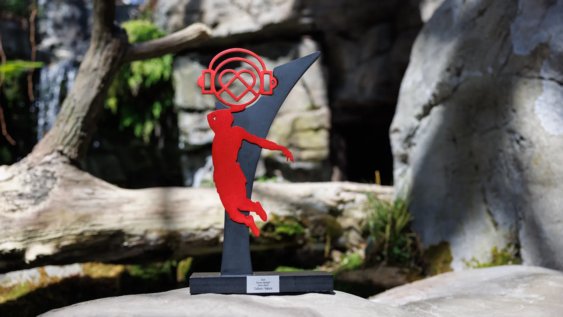 KultureCity Human Highlight Venue Award physical trophy in the Appalachian Cove at the TN Aquarium