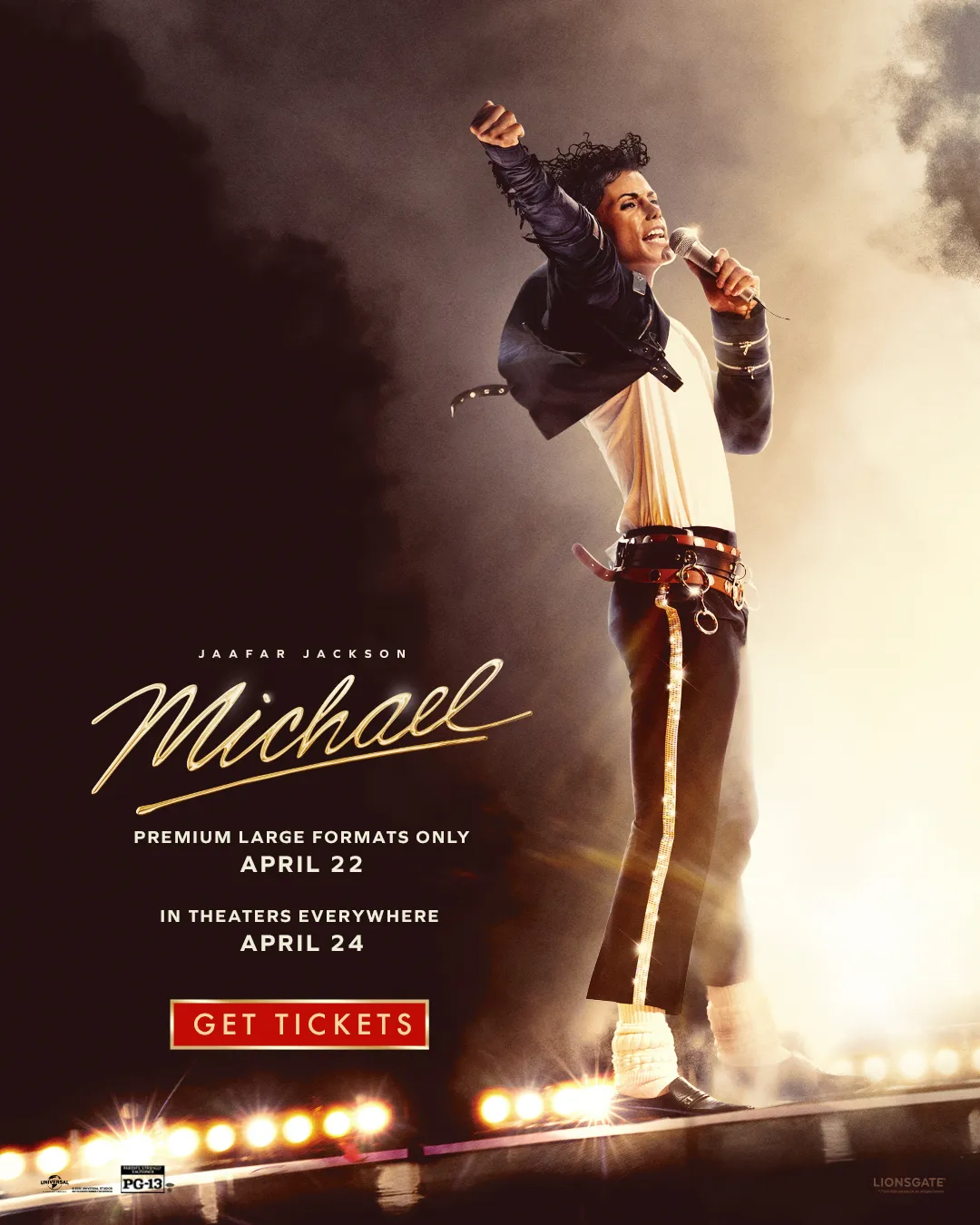 promotional graphic for Michael movie coming to IMAX early access