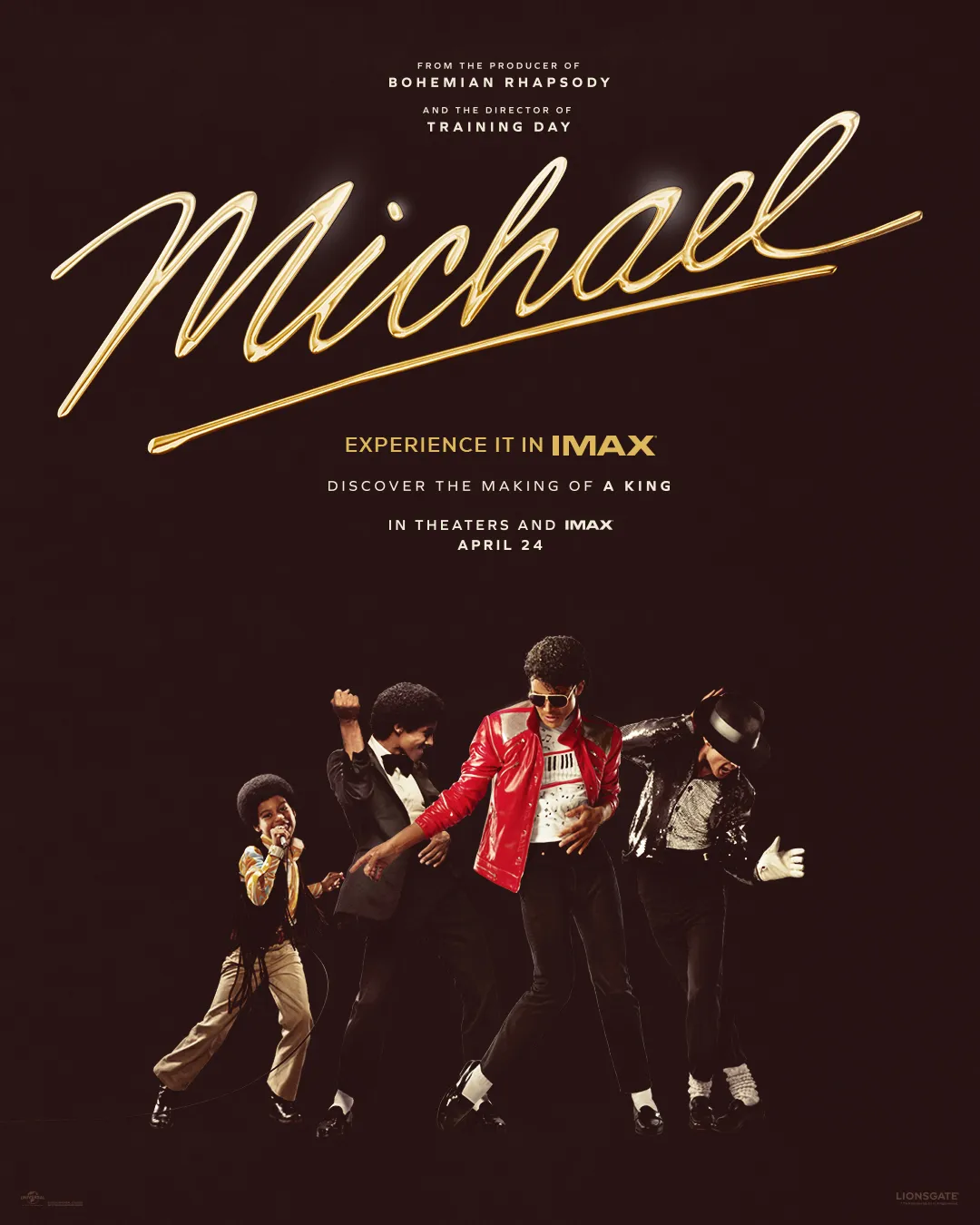 promotional graphic for Michael movie coming to IMAX