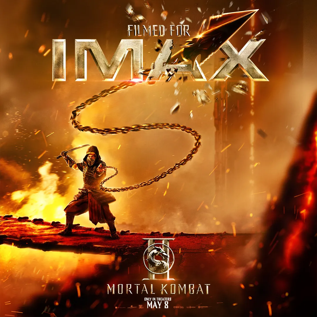 Movie poster for Mortal Kombat II coming to IMAX theaters in May 2026