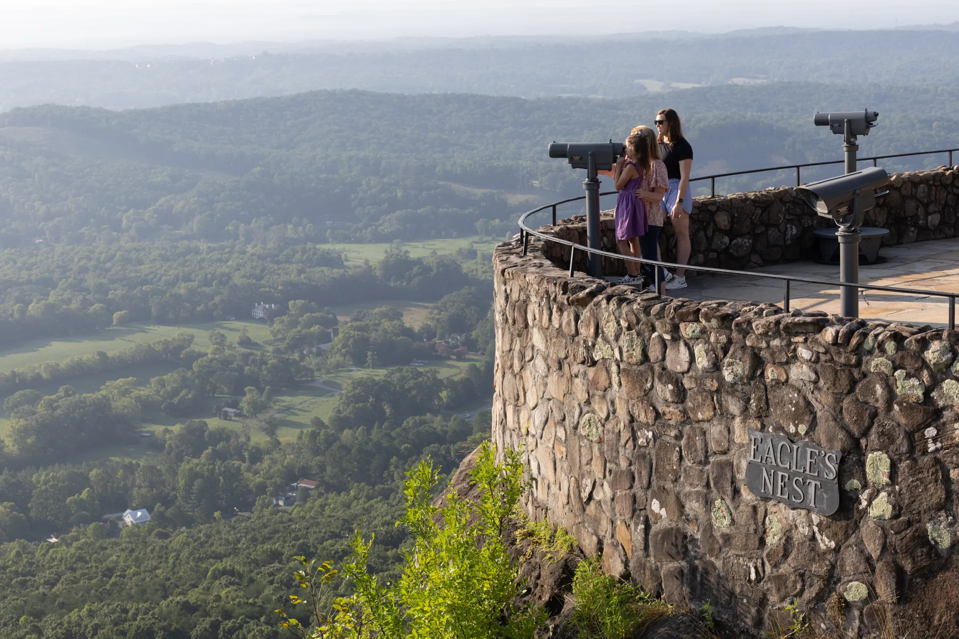 Visitors enjoying the views from the 