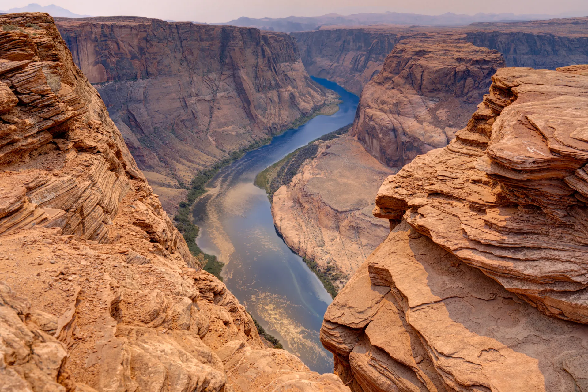 A view of the Colorado River from Horseshoe Bend in Page, Arizona.