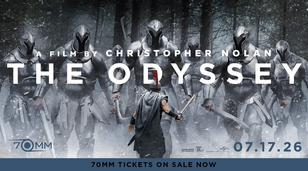A movie poster for the film The Odyssey. The poster says