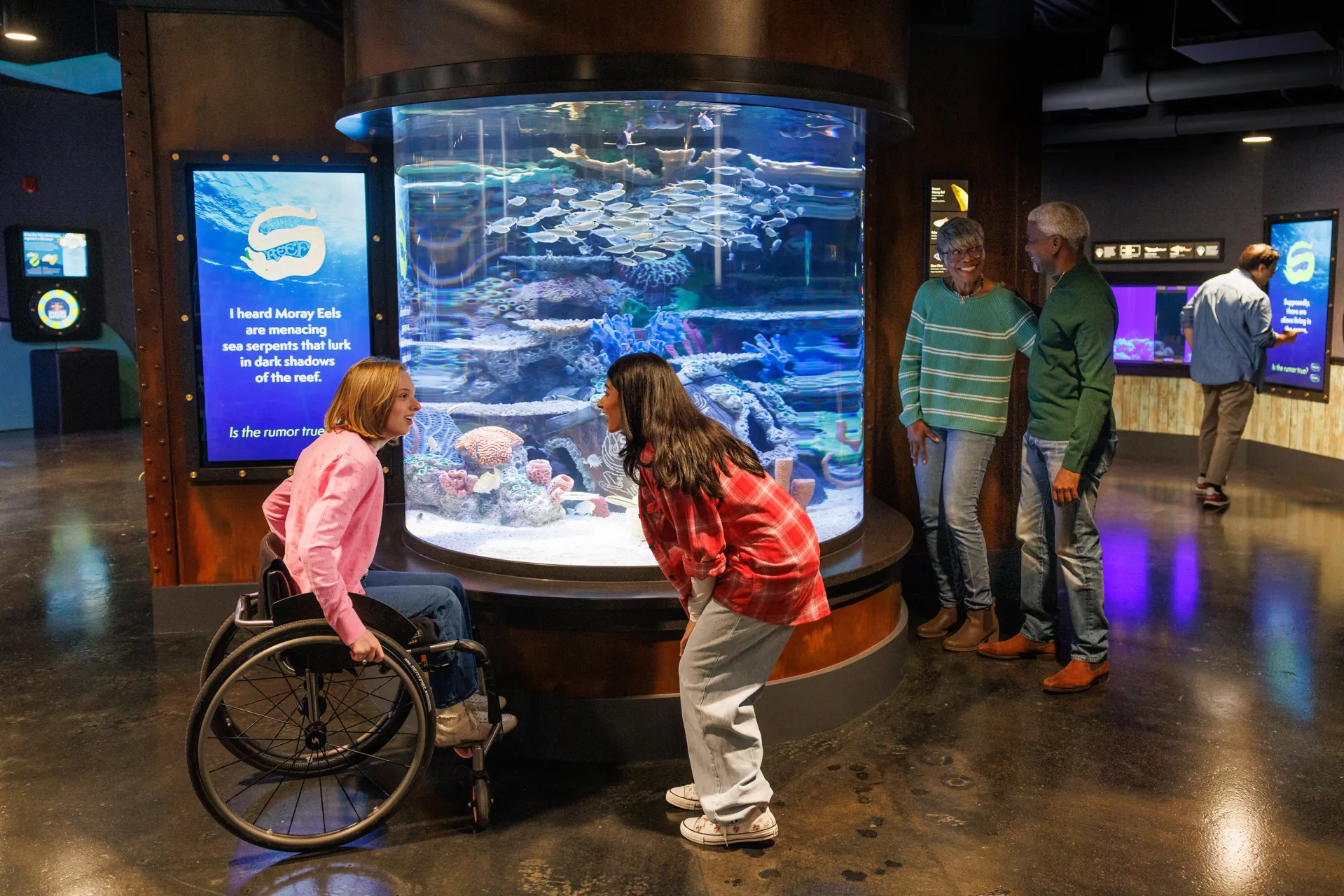 Guests enjoying Scuttlebutt Reef at the Tennessee Aquarium
