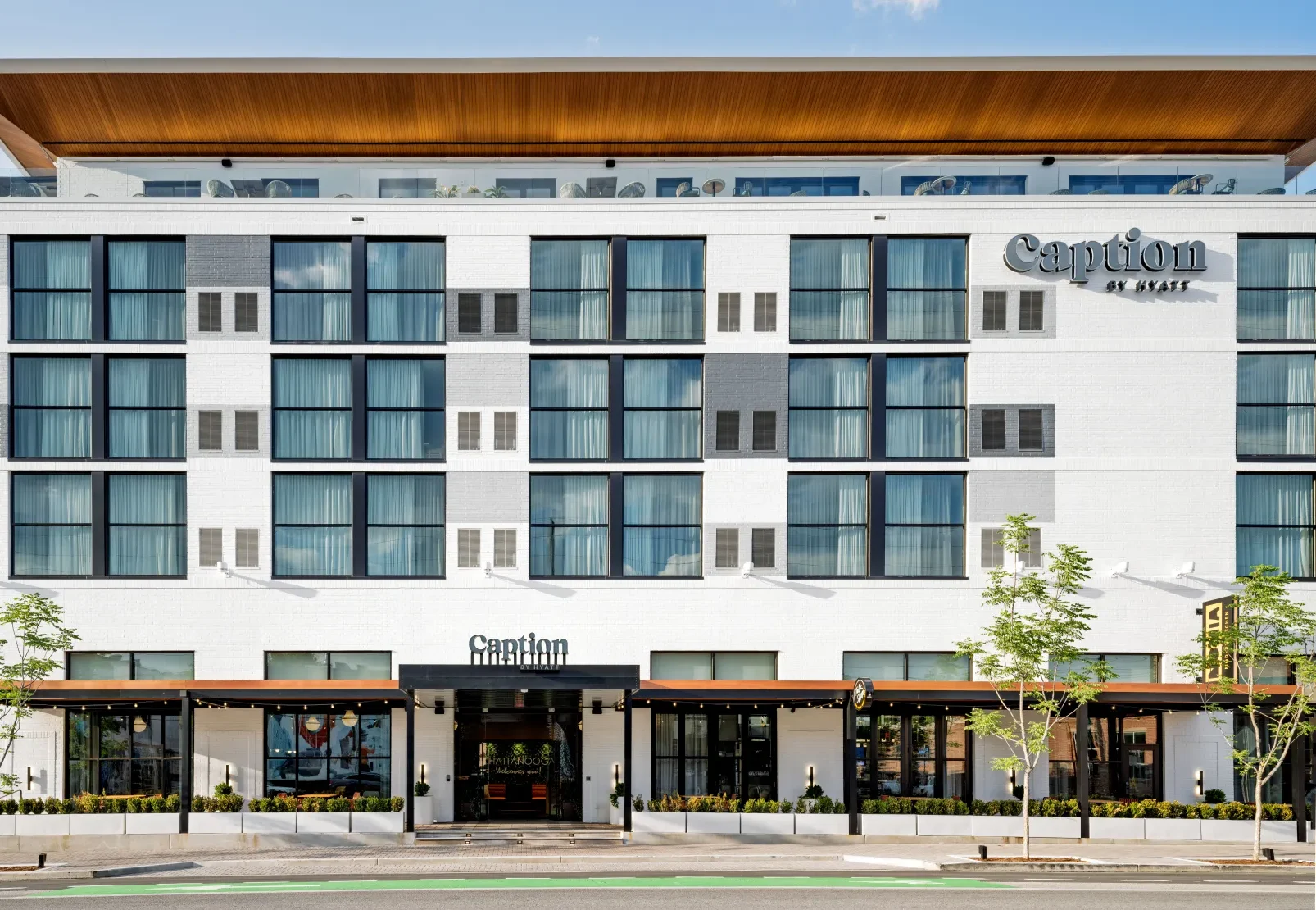 exterior of Caption by Hyatt hotel in Chattanooga