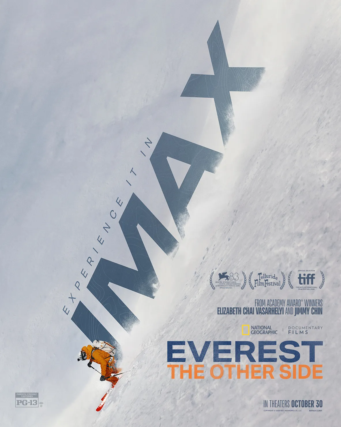 Promotional graphic for Everest: The Other Side film coming to theaters October 2026