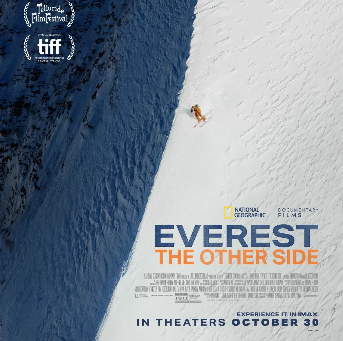 Promotional graphic for Everest: The Other Side film coming to theaters October 2026